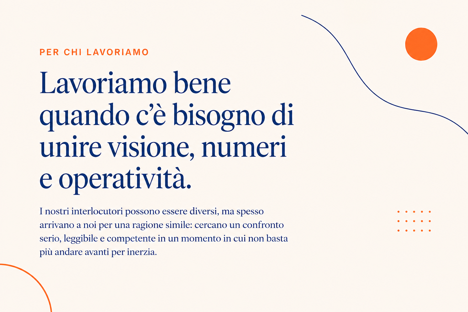 Per chi lavoriamo
